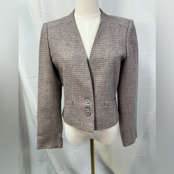 West Coast Connection Vintage‎ Wool Blend Tweed Two Button Blazer Pockets 6 - Picture 2 of 12